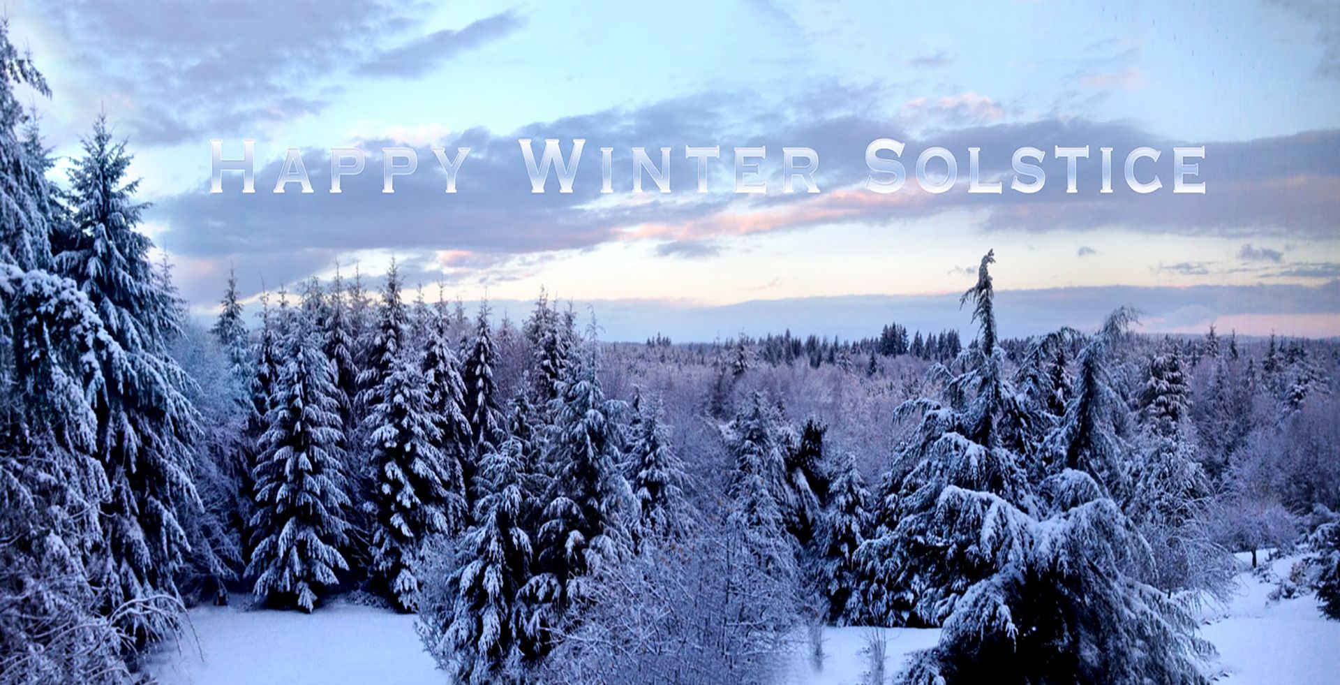 Happy Winter Solstice scene