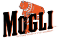 Logo for Mogli Inc. featuring an orange elephant illustration above the black text "Mogli inc. spray foam insulation".