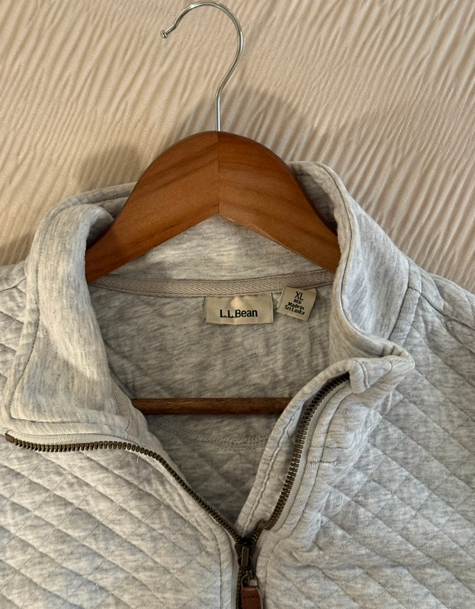 Quilted Quarter-Zip Pullover by LL Bean