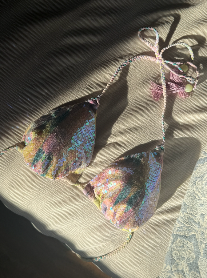 Sequin Multicolor Bikini Top by Victoria Secret