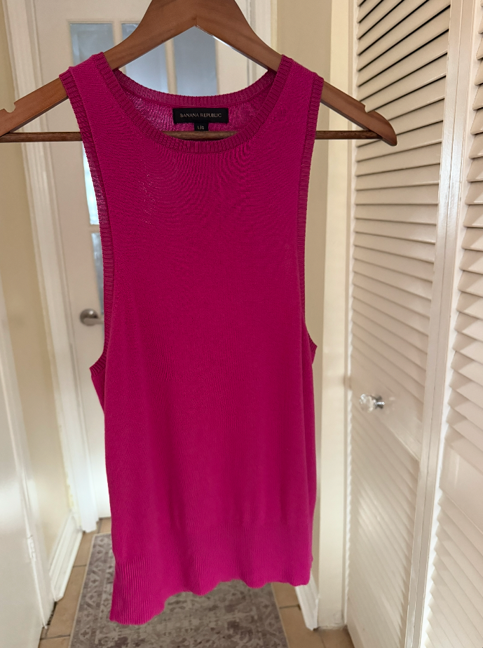 Wool Knit Sleeveless Sweater Tank by Banana Republic