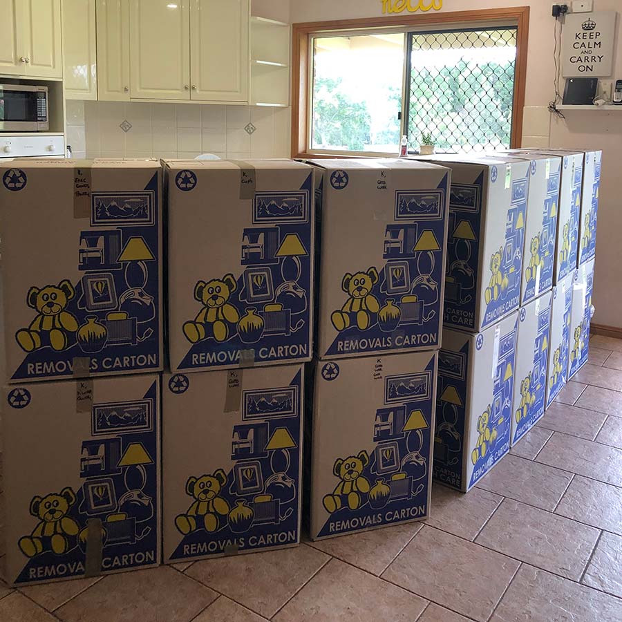packed moving boxes
