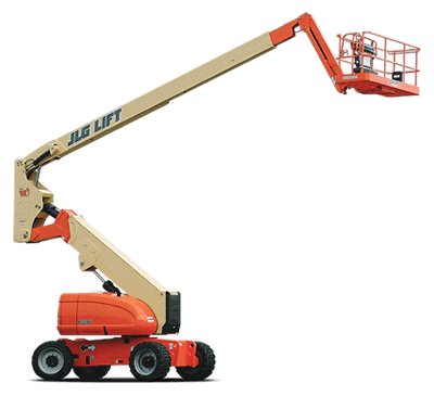 A jlg lift is shown on a white background