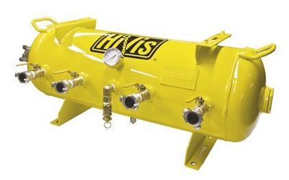 A yellow tank with the word hivis on it