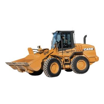 A case wheel loader with a large bucket on a white background.