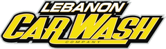 Lebanon Car Wash logo in black, yellow, and white with bold italic lettering