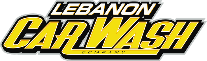 Lebanon Car Wash logo in black, yellow, and white with bold italic lettering