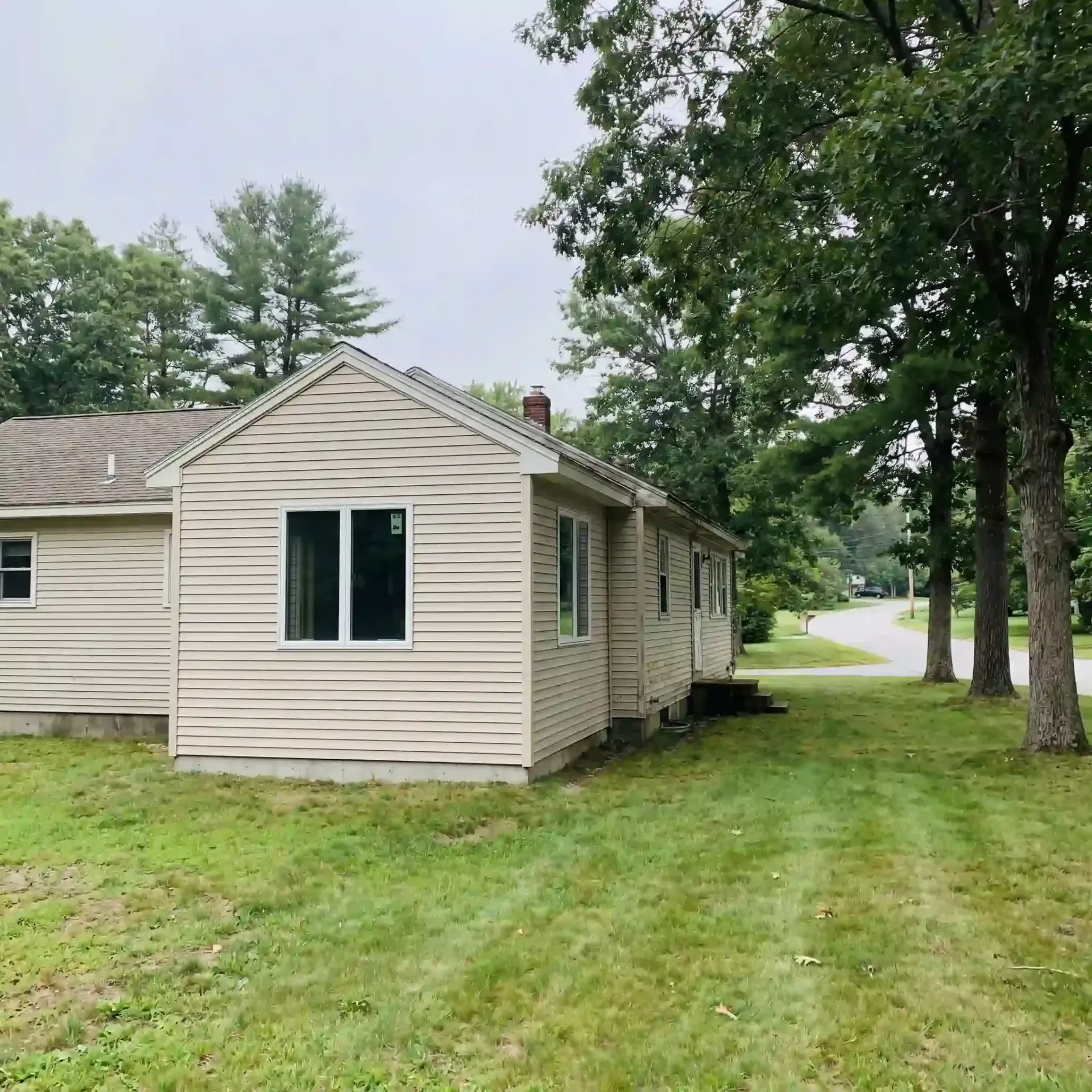 Before and after addition ranch home Gorham ME
