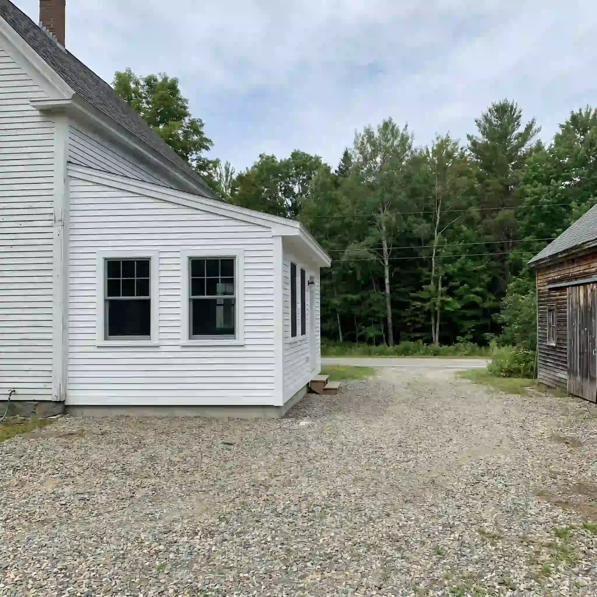 Before and after addition farmhouse Hollis ME