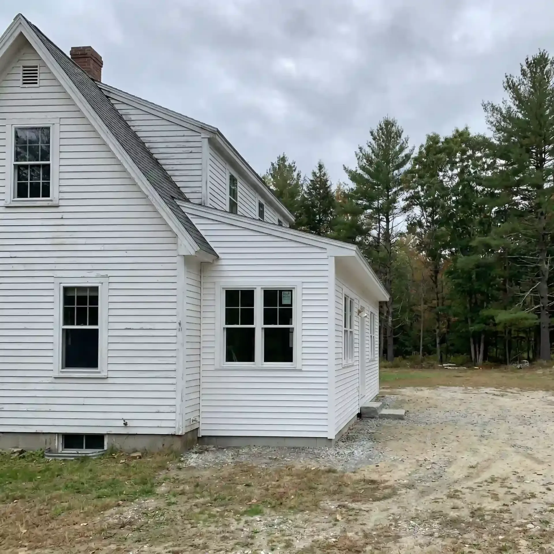 Before and after addition rural home Lyman ME Before and after addition rural home Lyman ME