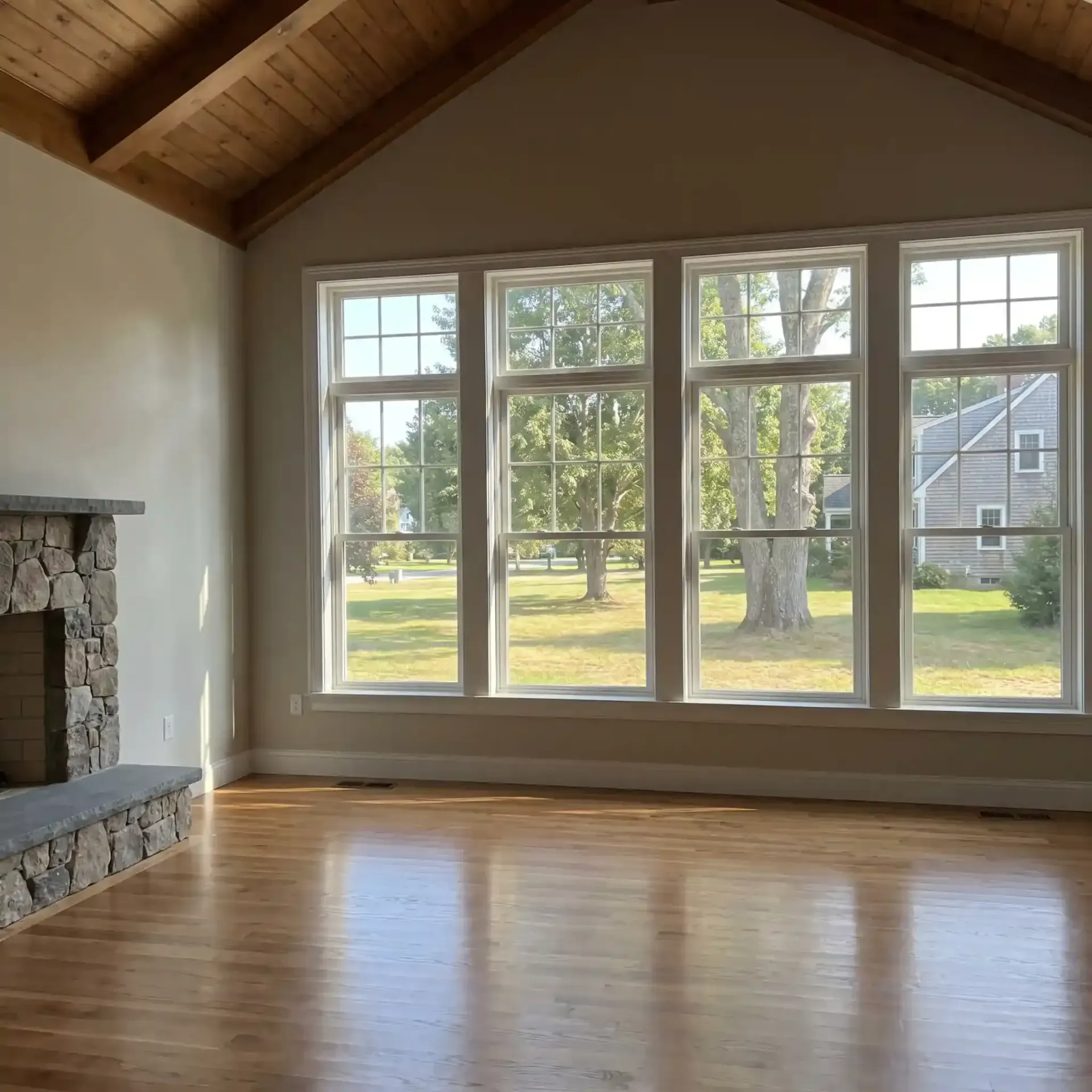 Finished great room addition Scarborough ME Legacy Construction