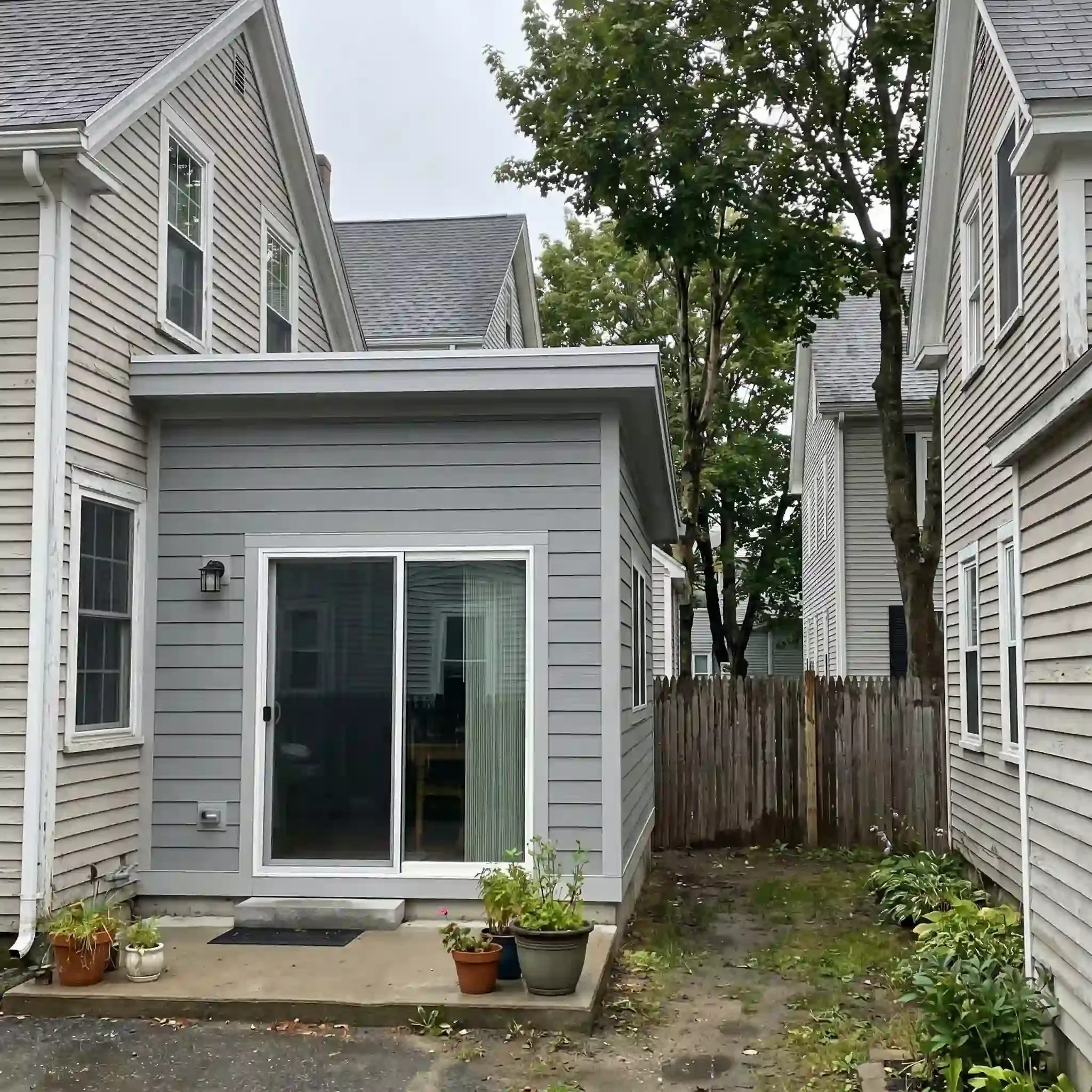 Before and after addition urban home South Portland ME