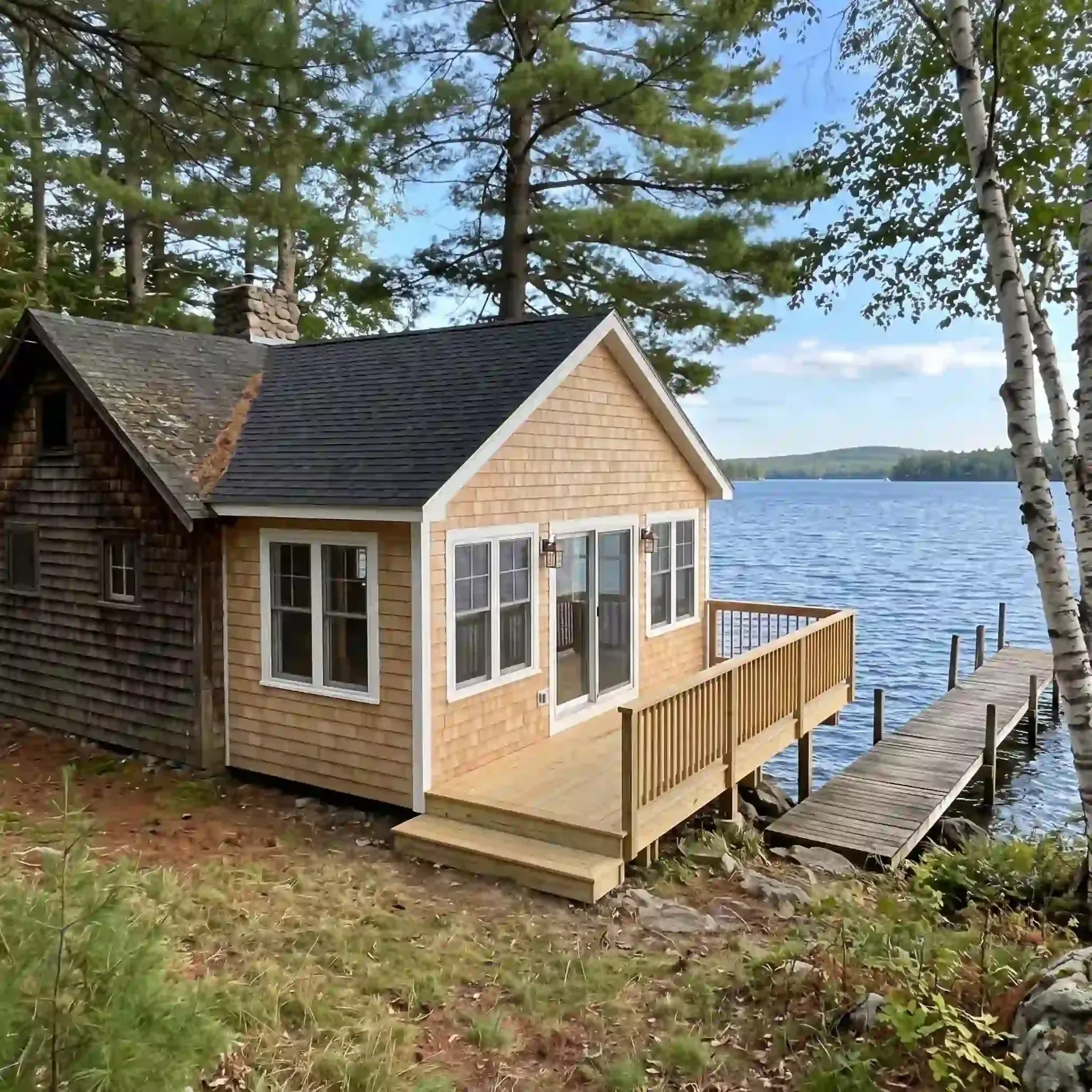 Standish lakefront homeowner with undersized camp Standish lakefront homeowner with undersized camp