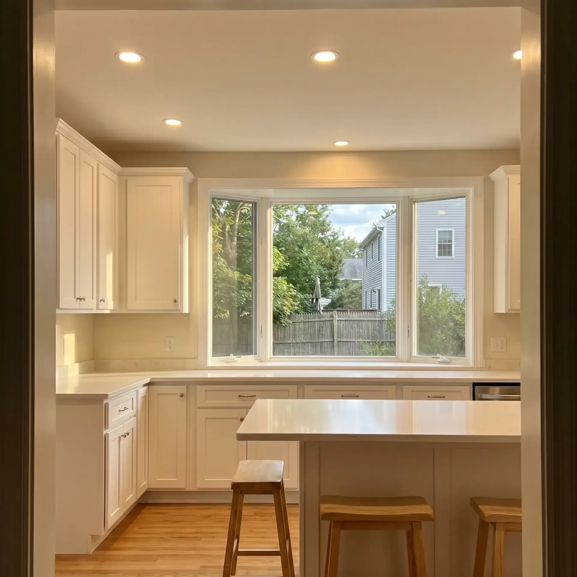 Finished kitchen addition Windham ME Legacy Construction