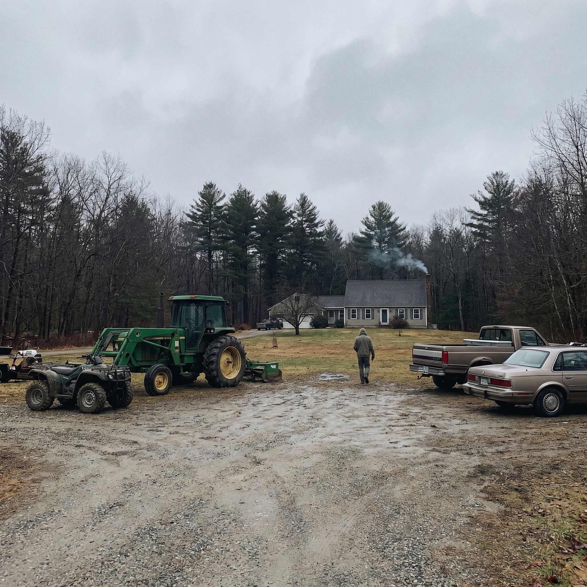 Buxton homeowner parking equipment outside without garage