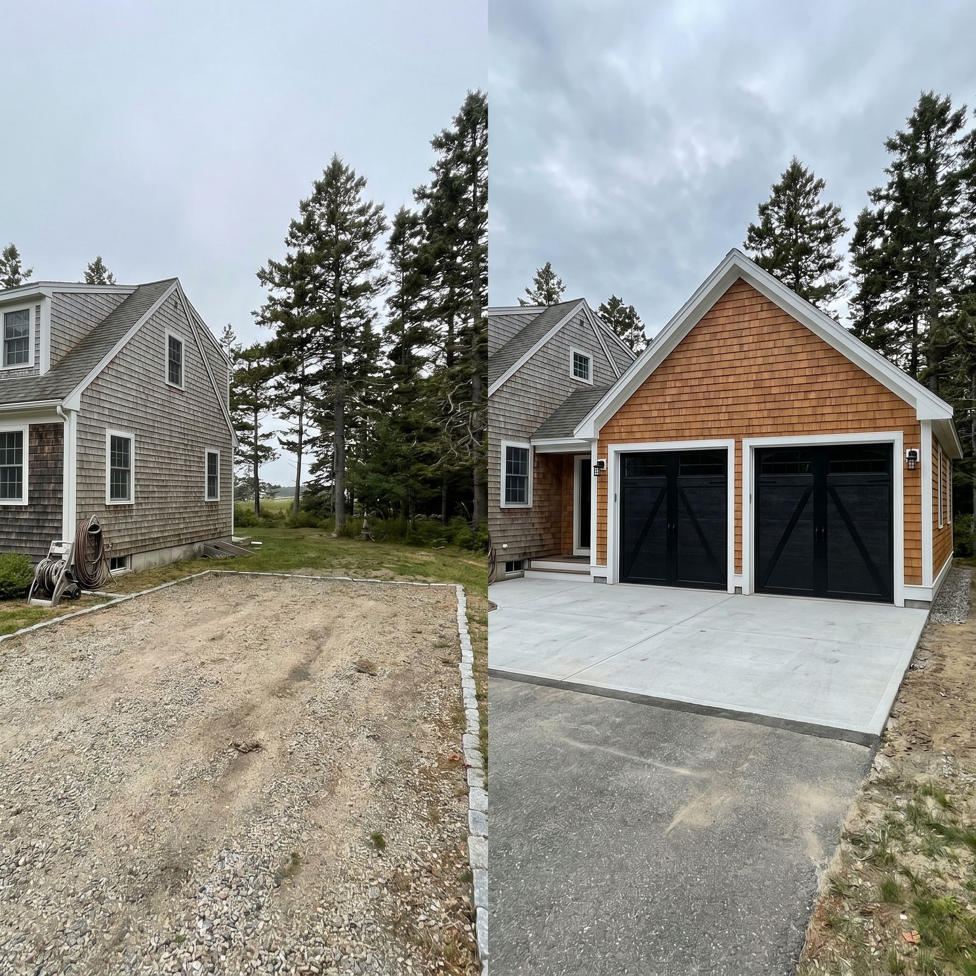 Before and after garage Cape Elizabeth ME