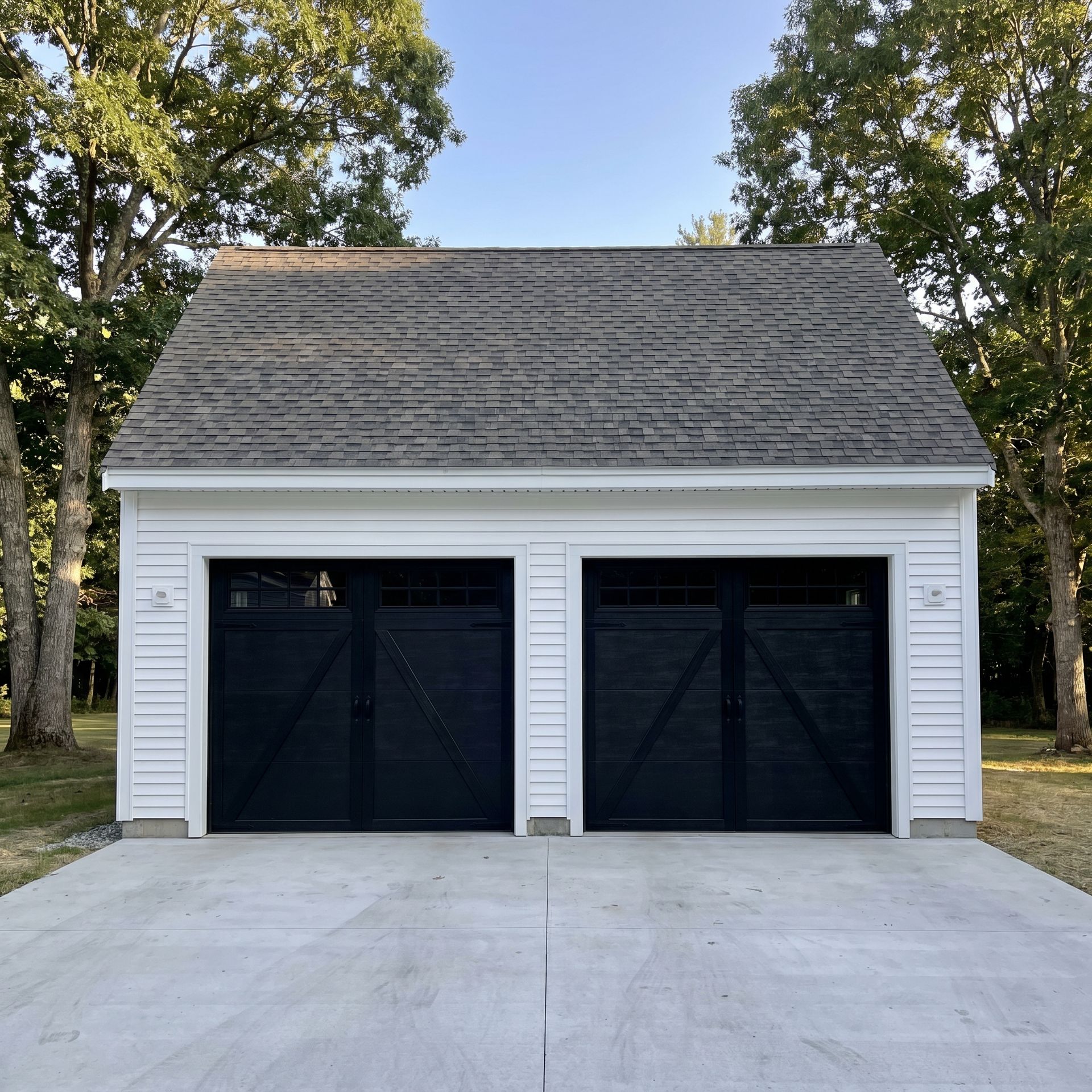 Finished attached garage Falmouth ME Legacy Construction
