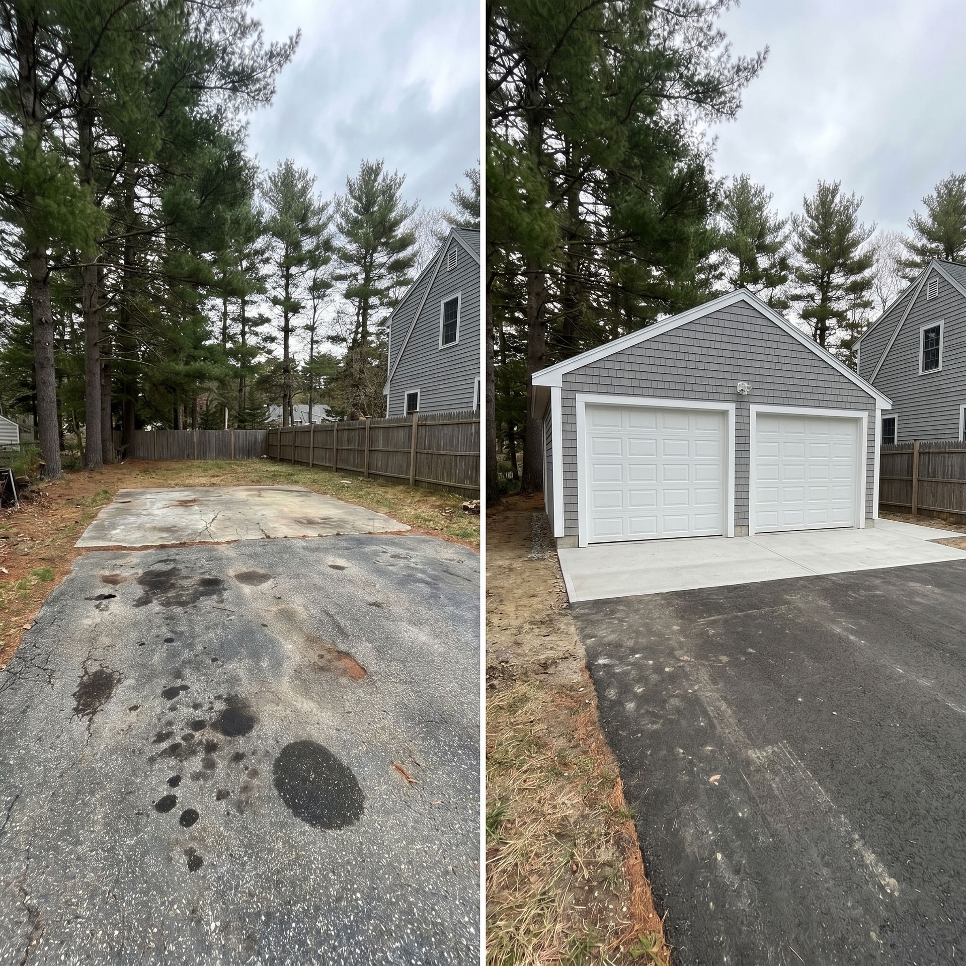 Before and after detached garage Freeport ME