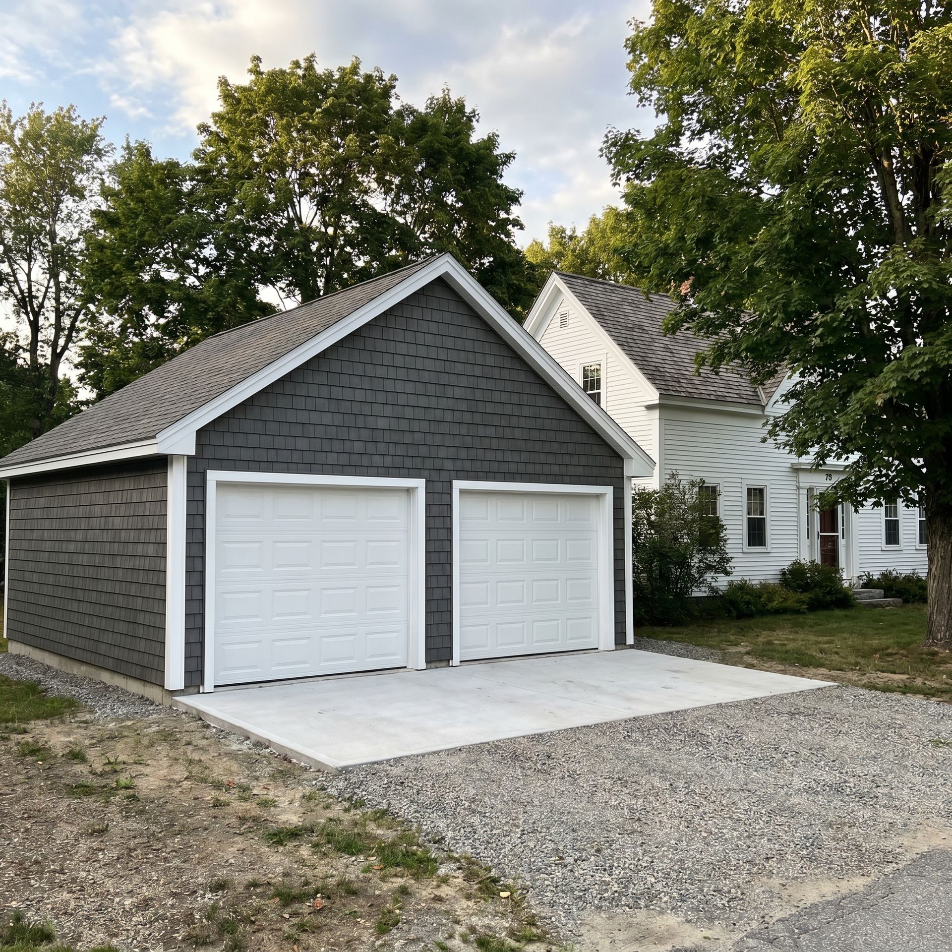 Finished garage Freeport ME Legacy Construction