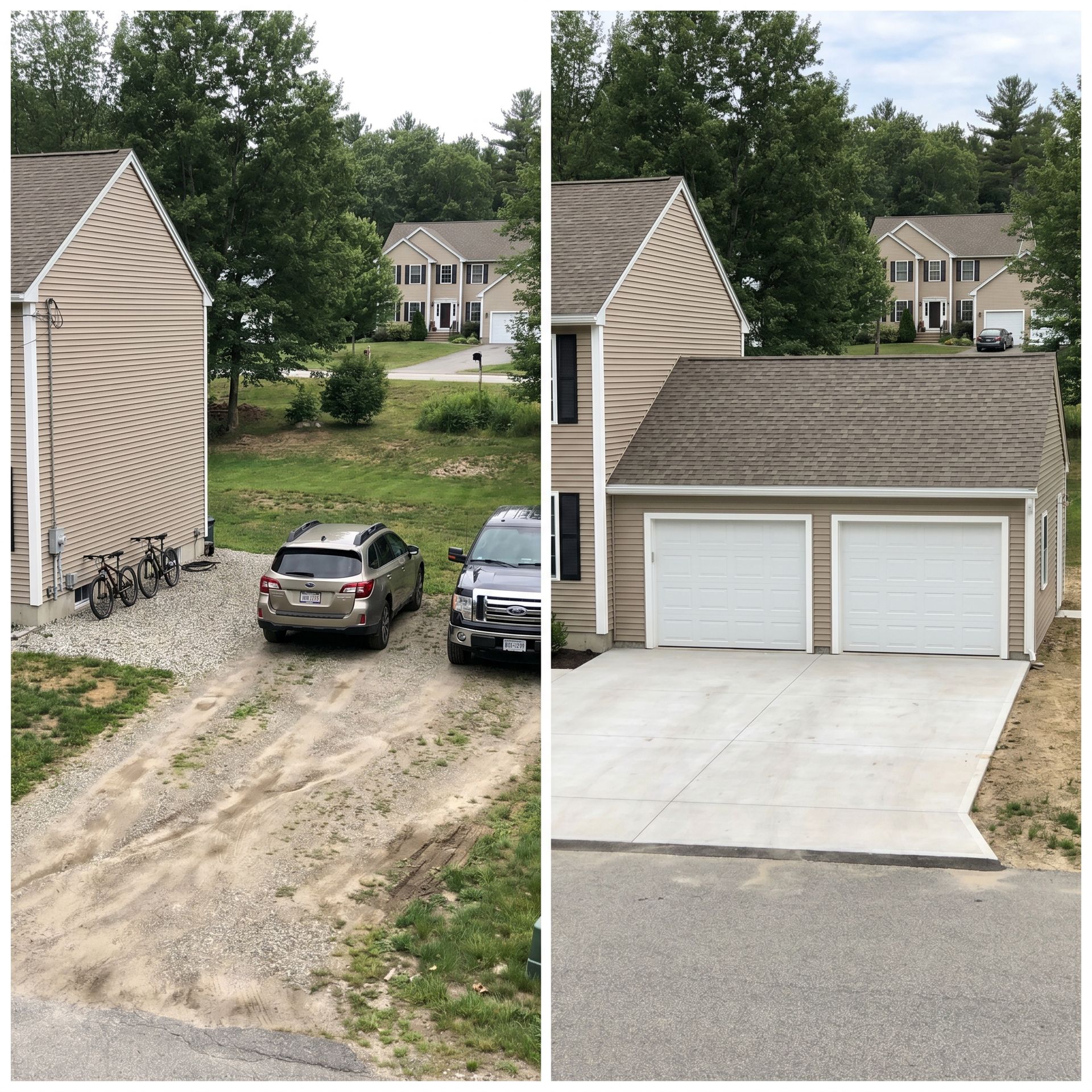 Before and after garage Gorham ME