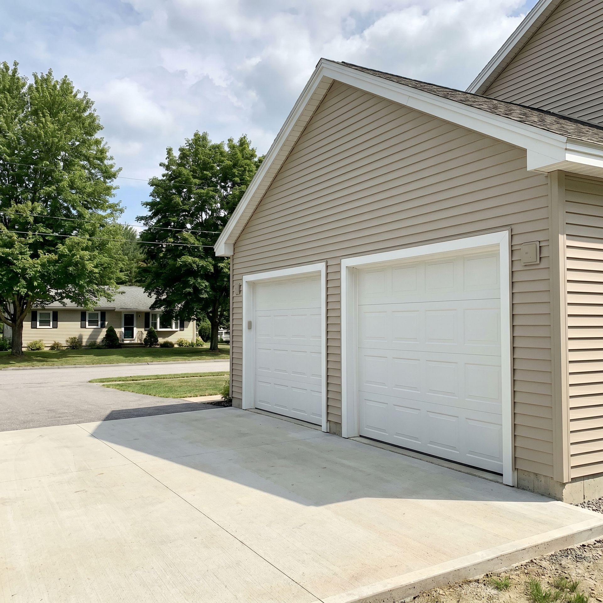 Finished attached garage Gorham ME Legacy Construction