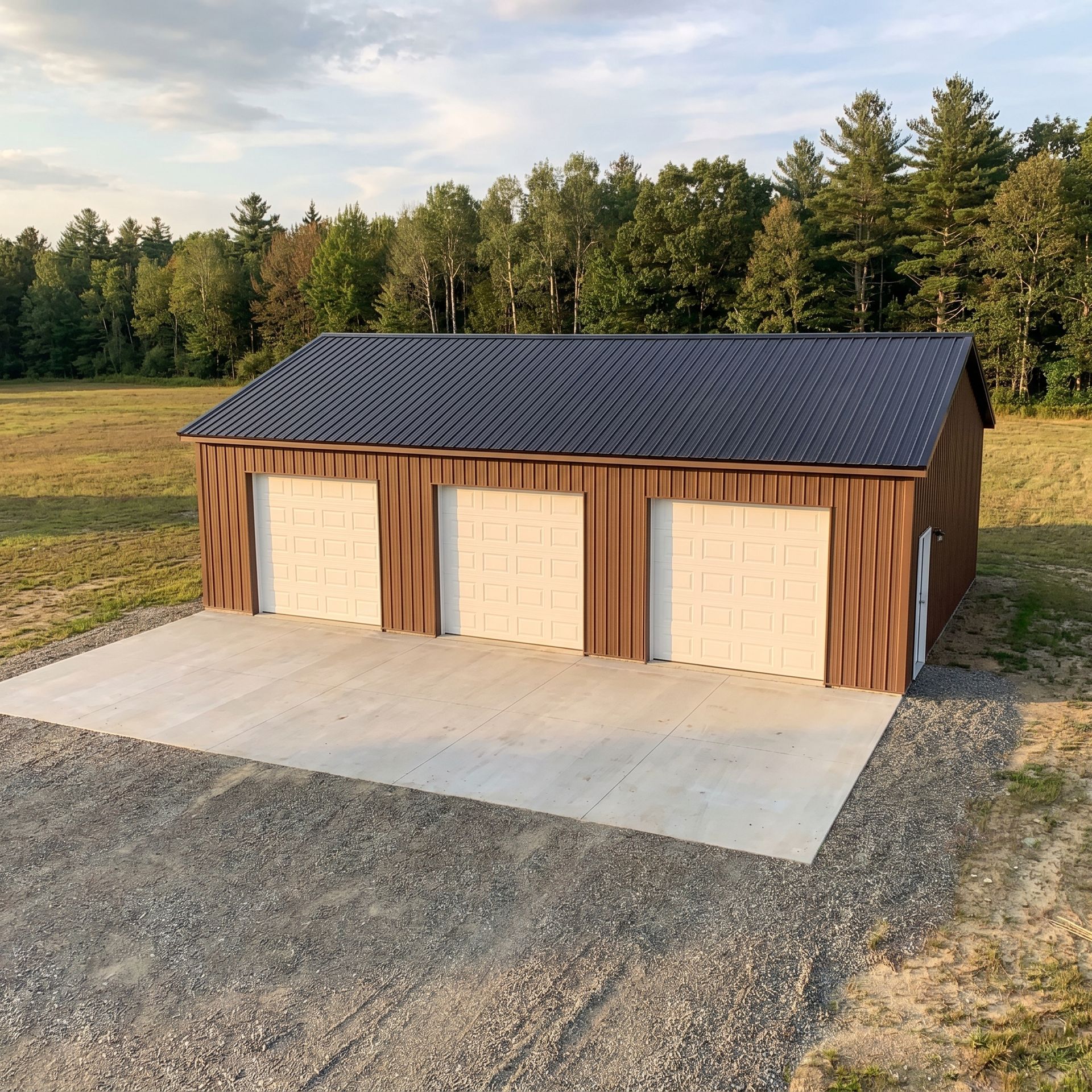 Finished large garage Hollis ME Legacy Construction Finished large garage Hollis ME Legacy Construction