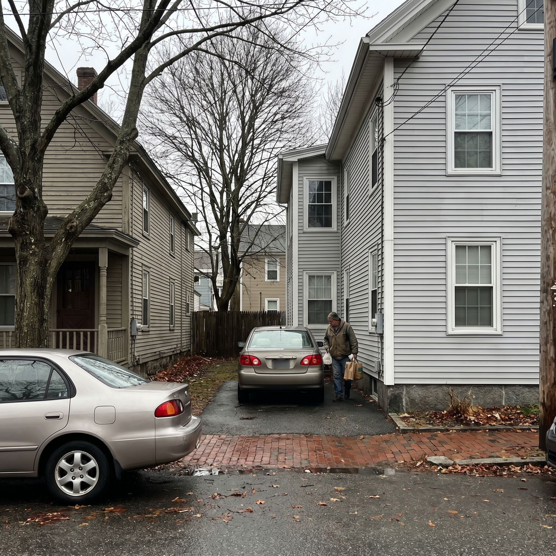 Saco homeowner without garage on narrow lot
