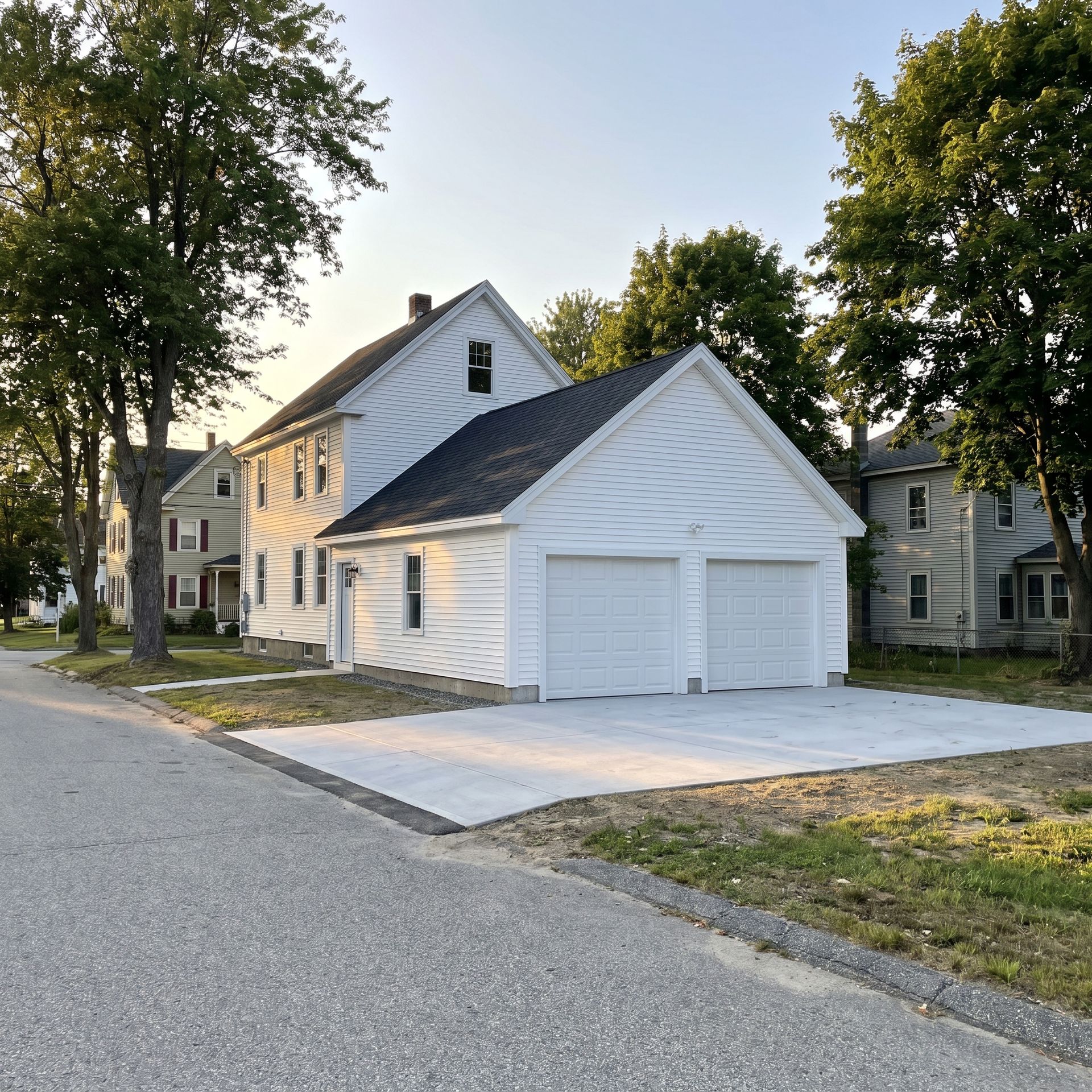 Finished attached garage Saco ME Legacy Construction