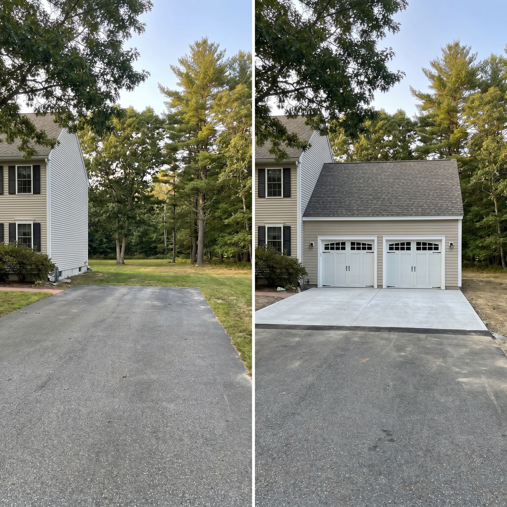 Before and after attached garage Scarborough ME