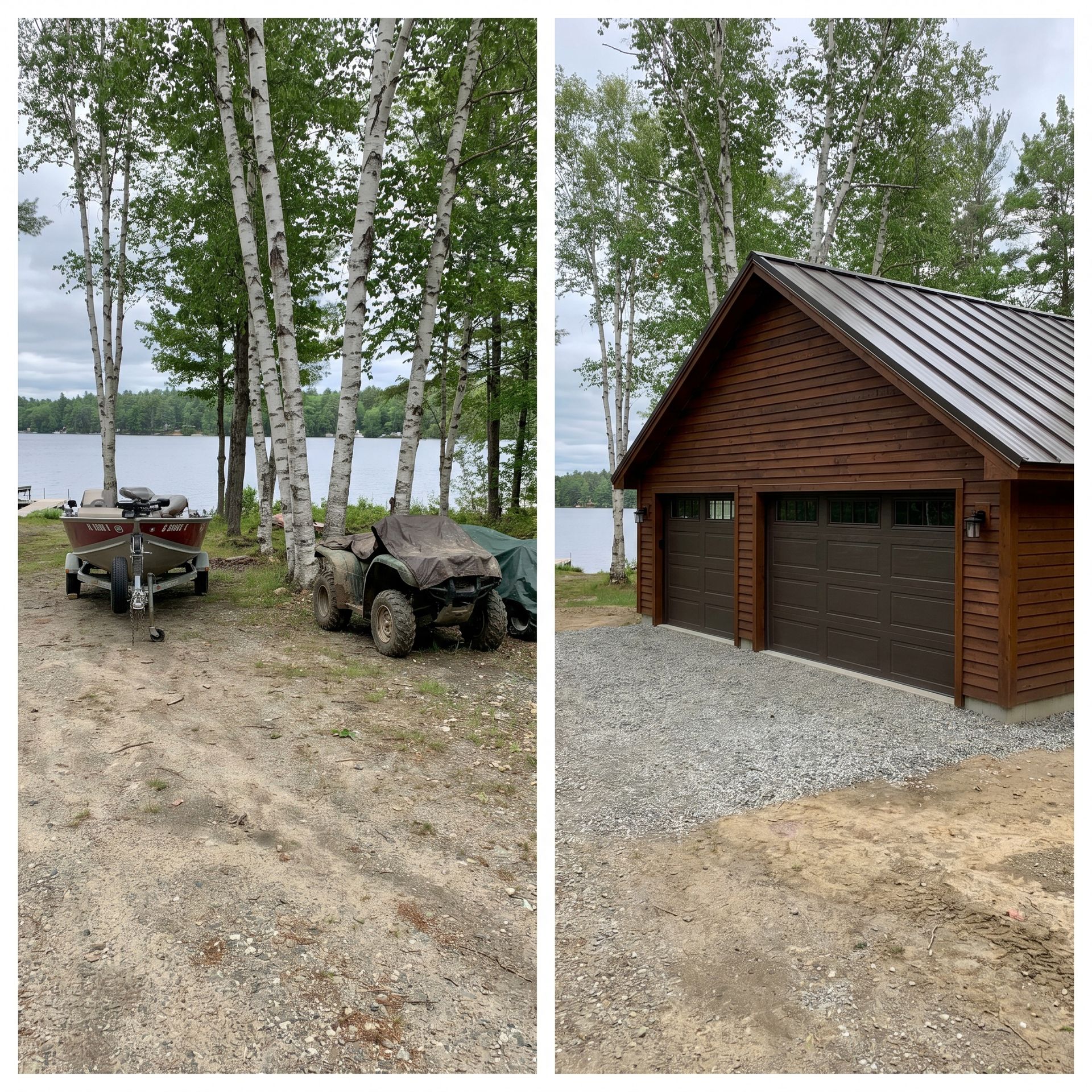 Before and after garage Standish ME