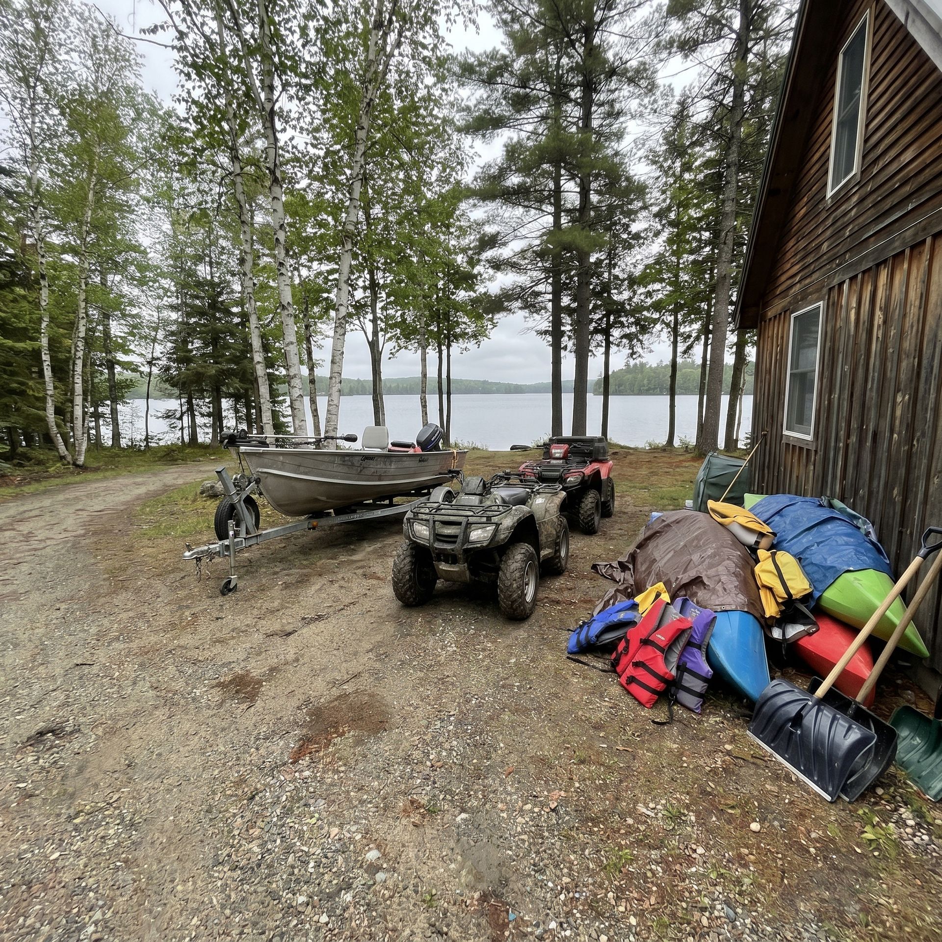 Standish lakefront property without garage storage