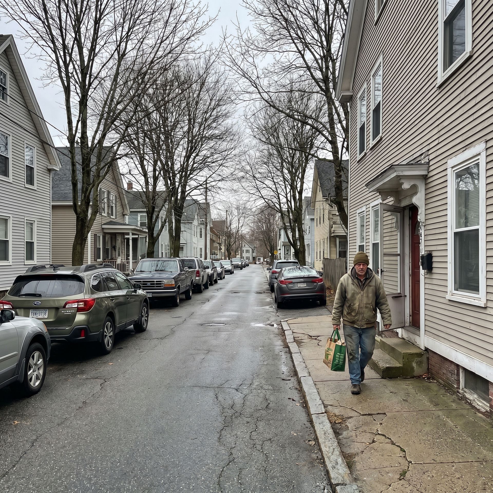 Westbrook homeowner with cars parked on crowded street