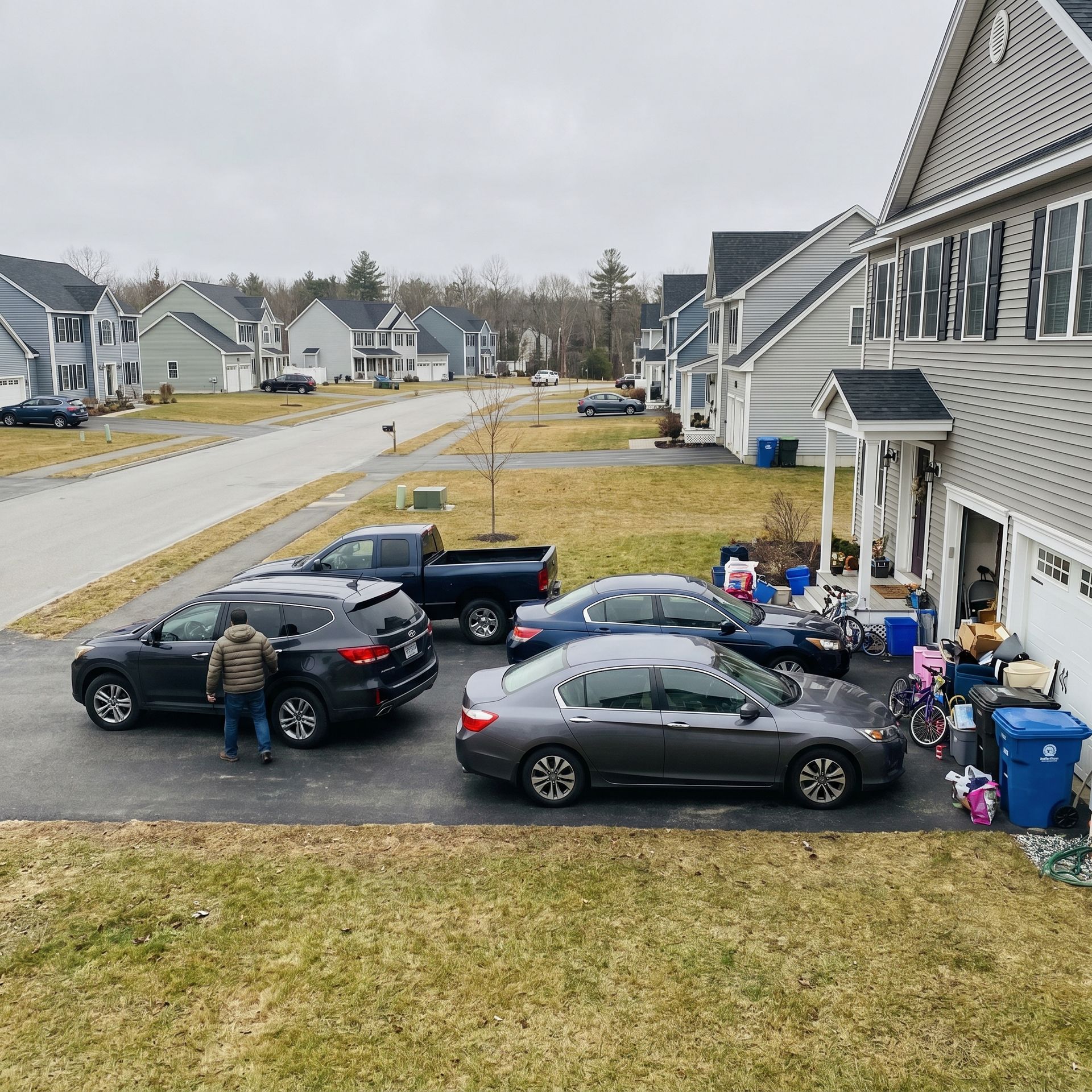 Windham homeowner with three cars and no garage Windham homeowner with three cars and no garage