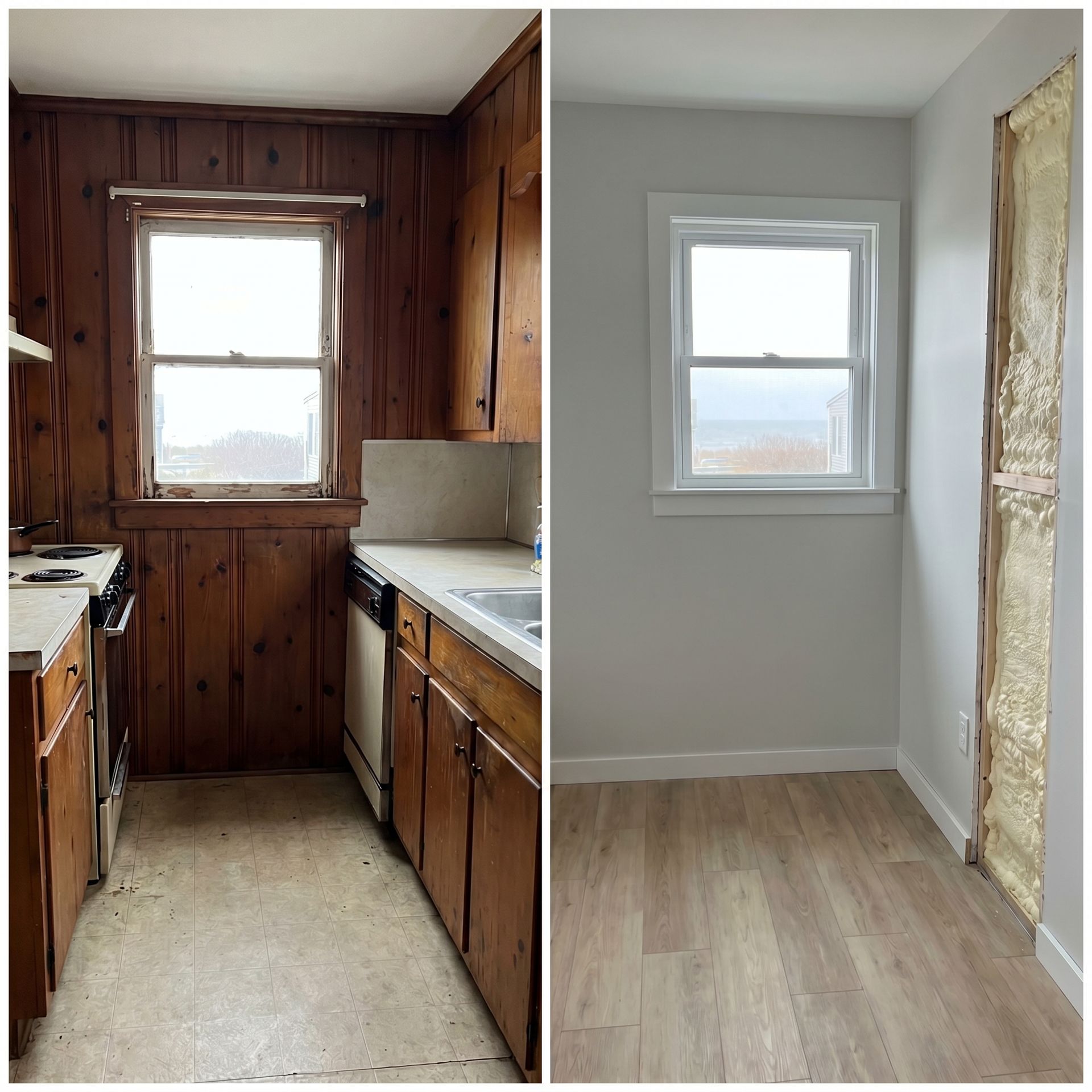 Before and after cottage conversion Old Orchard Beach ME Before and after cottage conversion Old Orchard Beach ME
