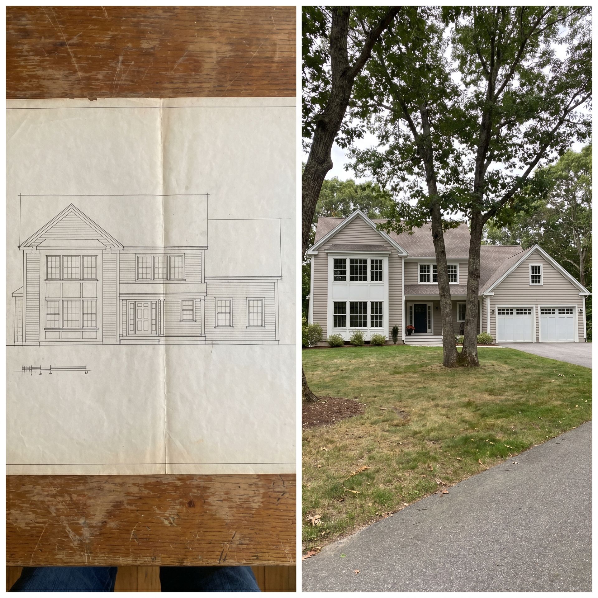 Before and after plans to custom home Falmouth ME Before and after plans to custom home Falmouth ME