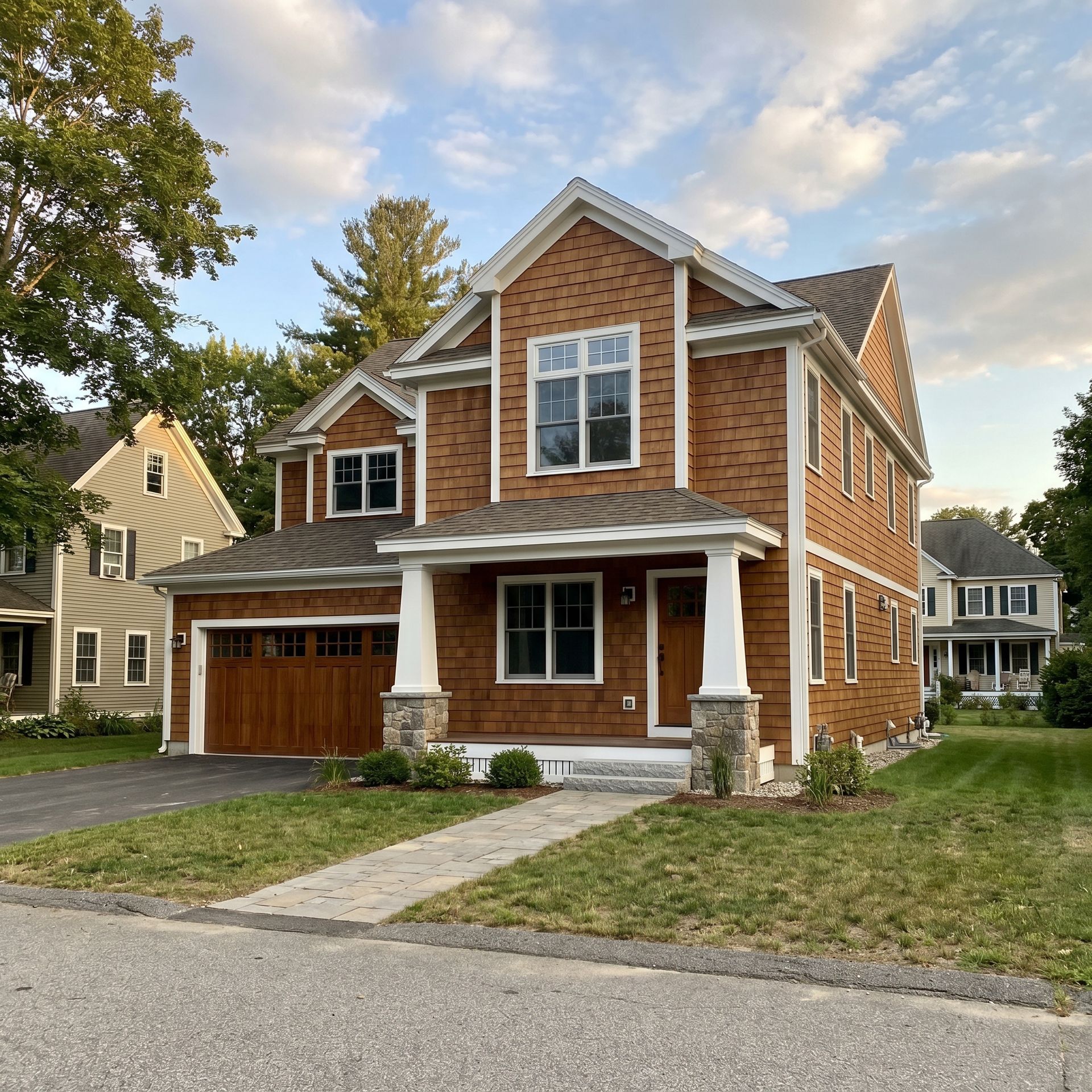 Finished craftsman home Freeport ME Legacy Construction