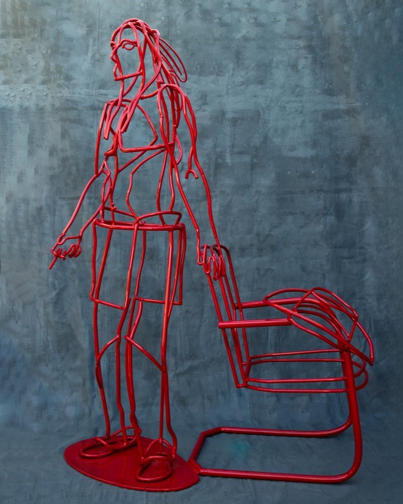 Drug Store Cowboy - Free-Standing Sculpture