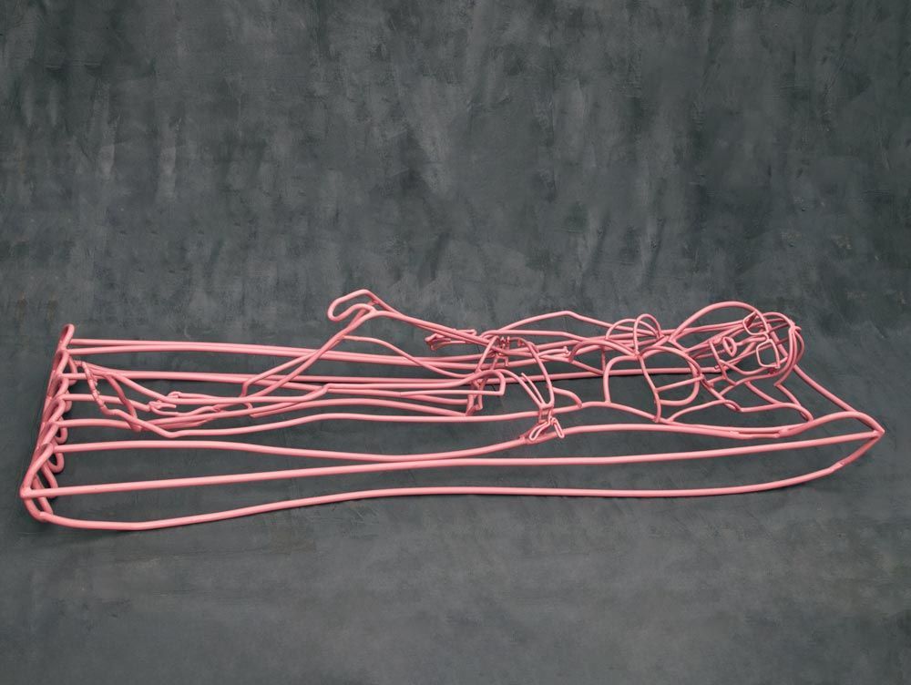 Pink Plastic Standing Sculpture