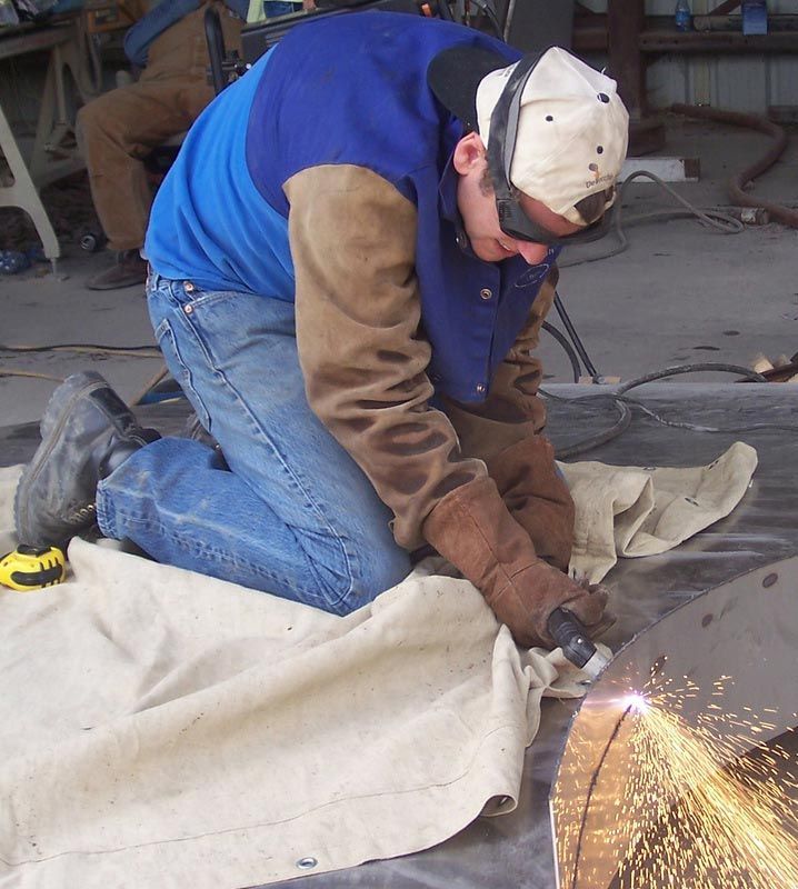 Scott working on a new sculpture