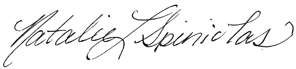 Handwritten cursive signature in black ink on a white background