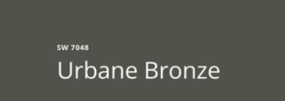 SW 7048 “Urbane Bronze” on a dark gray background