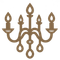 Brown chandelier icon on a white background