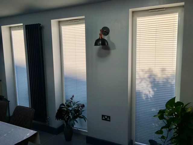 Perfect Fit Pleated Blinds fit inside the window frame without damaging the upvc window frame