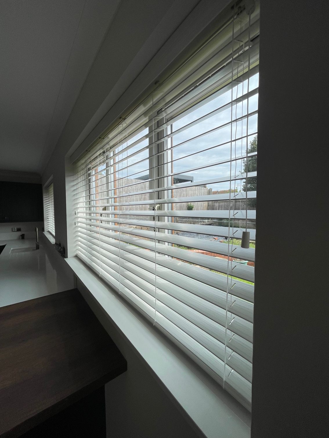 Faux Wood Blinds can be white or coloured