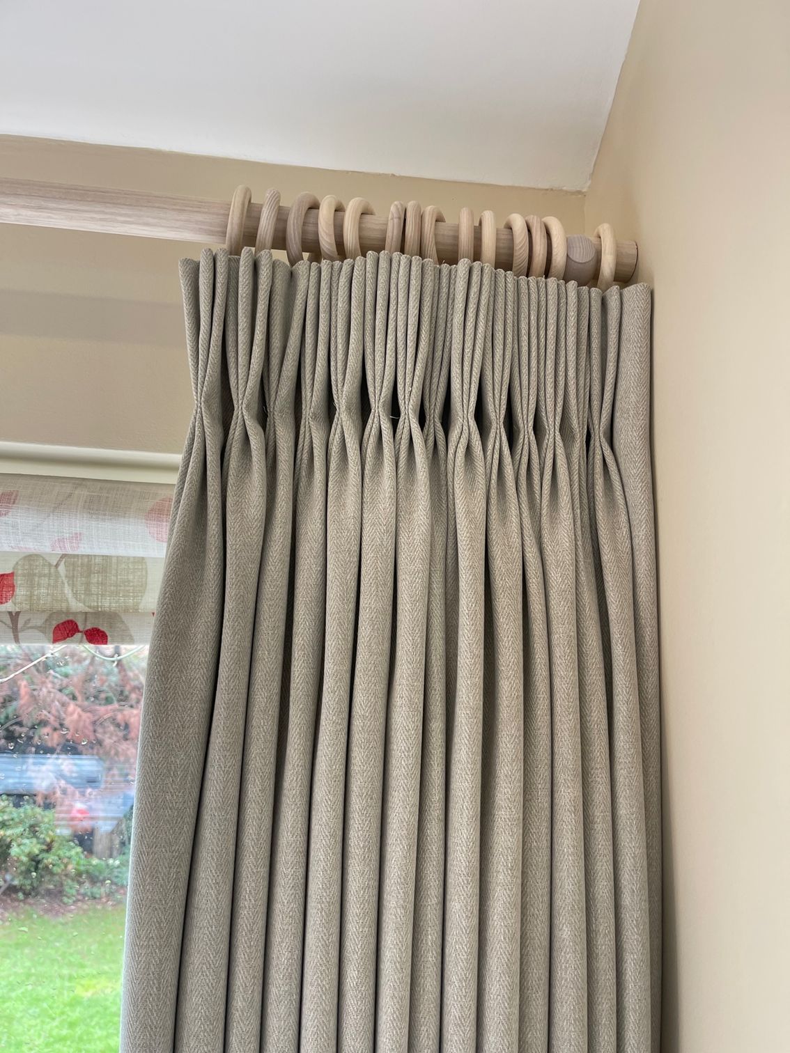 Triple pleat Curtains custom made for a tailored modern look