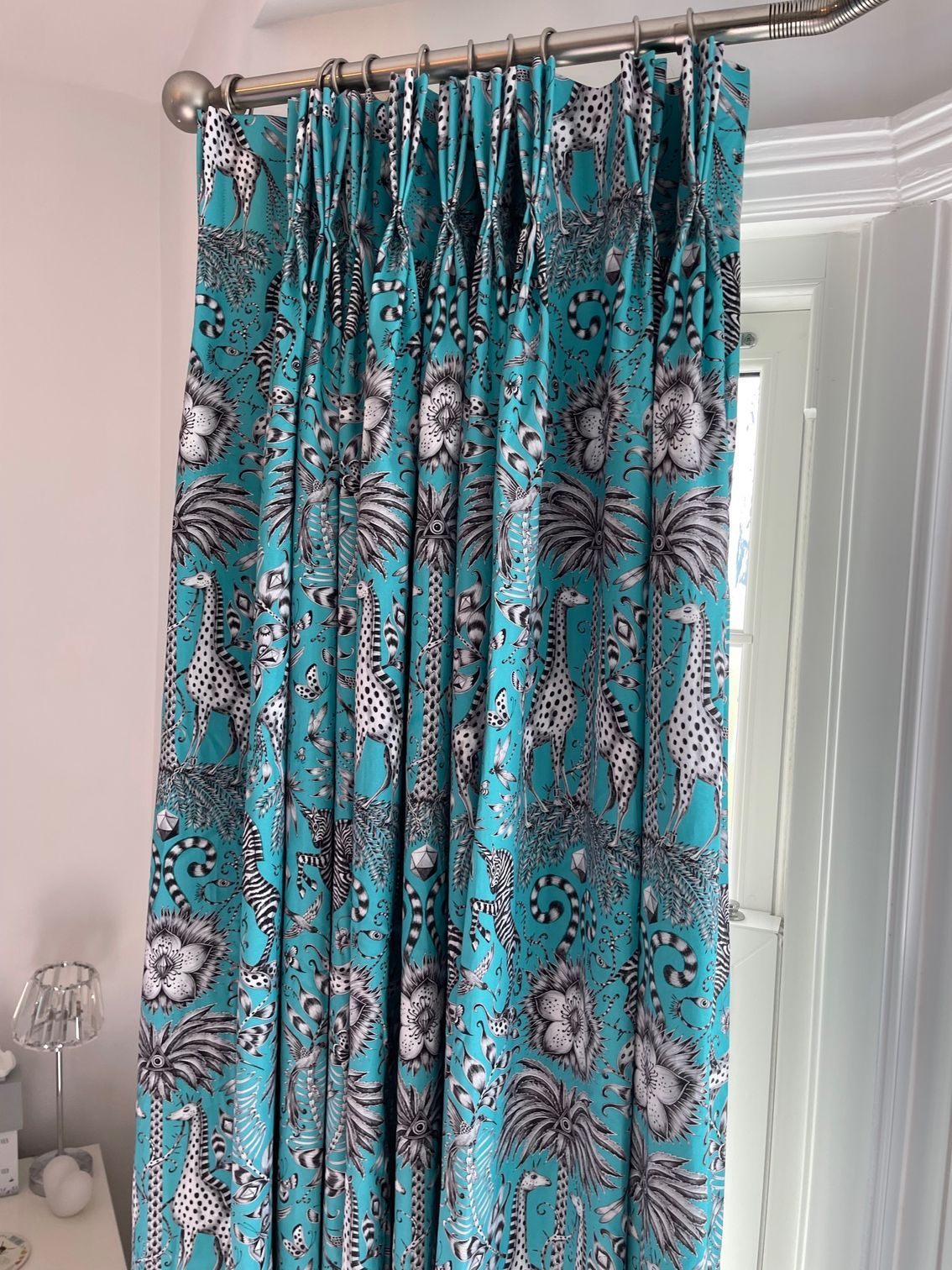 Custom made curtains with pinch pleat heading tape and blackout lining  ideal for bedrooms to cut out the light
