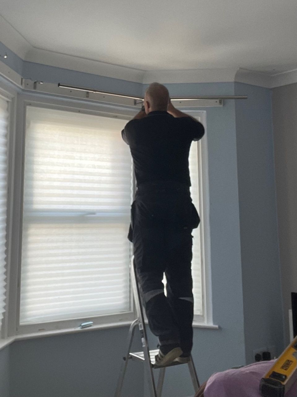 Twin pole supplied & fitted for curtains and blind
