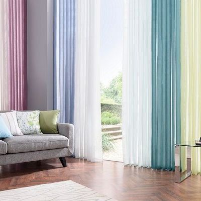 Voile curtains custom made & fitted 