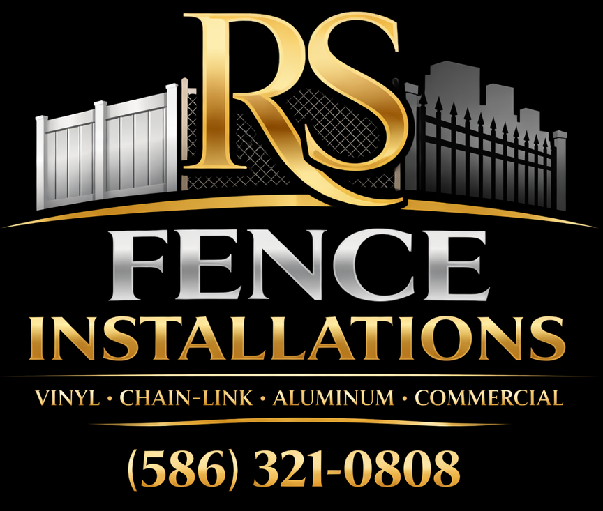 RS Fence Installations logo: Gold 