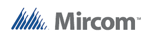 Mircom logo with blue stylized lines and gray wordmark on a white background